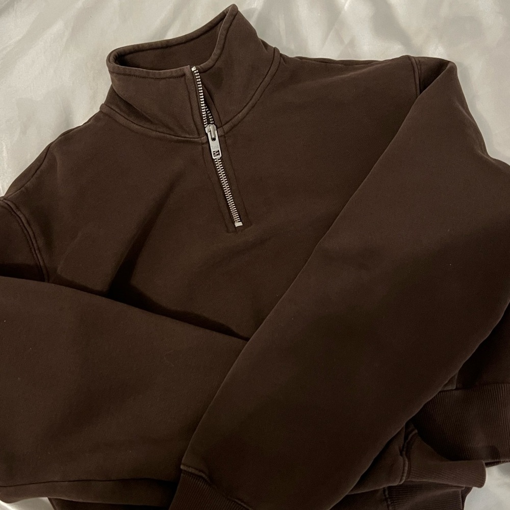 TNA COZY 1/4 ZIP SWEATER
